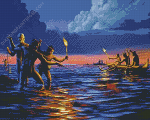 Night Fishing In Hawaii Diamond Painting