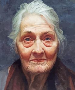 Old Lady Face Diamond Painting