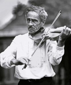 Old Violinist Man Diamond Painting