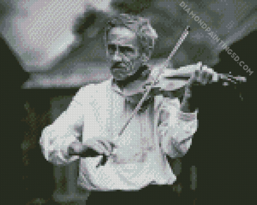 Old Violinist Man Diamond Painting