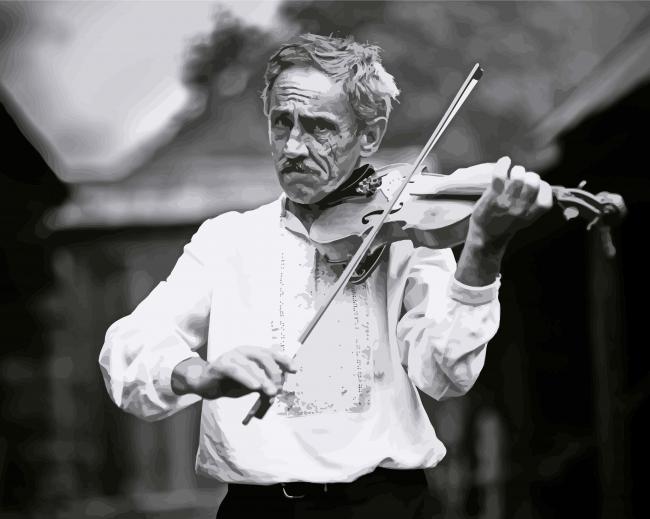 Old Violinist Man Diamond Painting