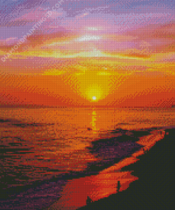 Orange County Beach At Sunset Diamond Painting