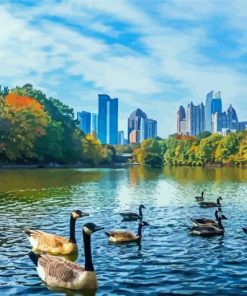 Piedmont Park Geese Diamond Painting