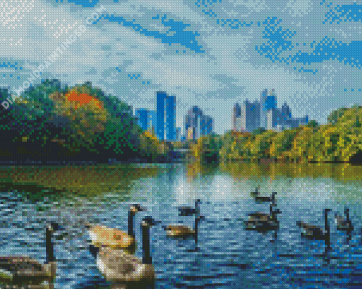 Piedmont Park Geese Diamond Painting