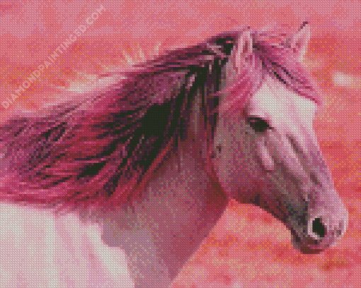 Pink Horse Diamond Painting