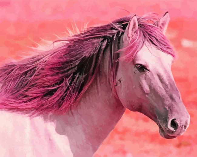 Pink Horse Diamond Painting