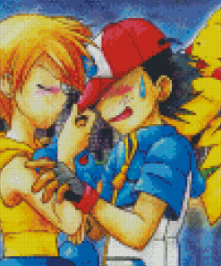 Pokemon Misty And Ash Diamond Painting