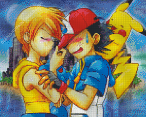 Pokemon Misty And Ash Diamond Painting