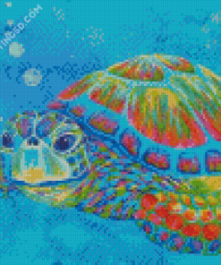 Pop Art Turtle Diamond Painting