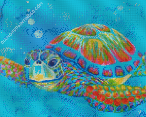 Pop Art Turtle Diamond Painting