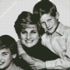 Prince William And Harry With Diana Diamond Painting