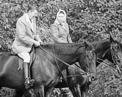 Queen Elizabeth Riding Burmese Diamond Painting