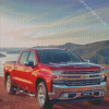 Red Chevrolet Silverado Diamond Painting