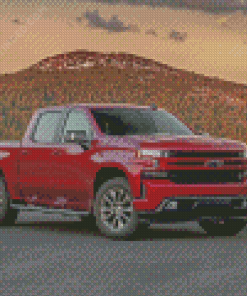 Red Chevy Z71 Diamond Painting