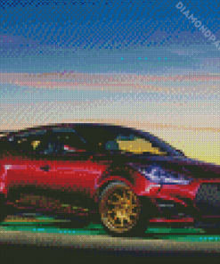 Red Hyundai Veloster Diamond Painting