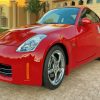 Red Nissan 350z Car Diamond Painting