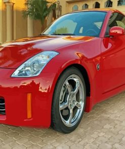 Red Nissan 350z Car Diamond Painting