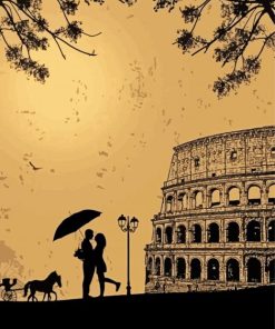 Rome Couple Silhouette Diamond Painting