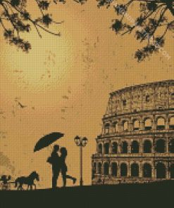 Rome Couple Silhouette Diamond Painting