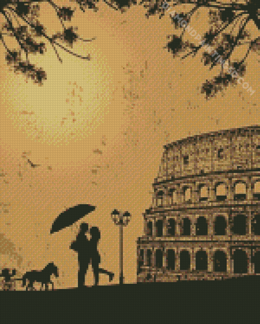 Rome Couple Silhouette Diamond Painting