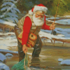 Santa Fishing Diamond Painting