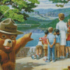 Smokey Bear Animation Diamond Painting