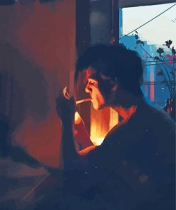 Boy Smoking Diamond Painting