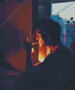 Boy Smoking Diamond Painting