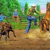 Steer Wrestler Diamond Painting