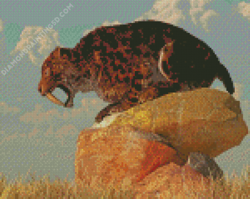 Strong Smilodon Diamond Painting