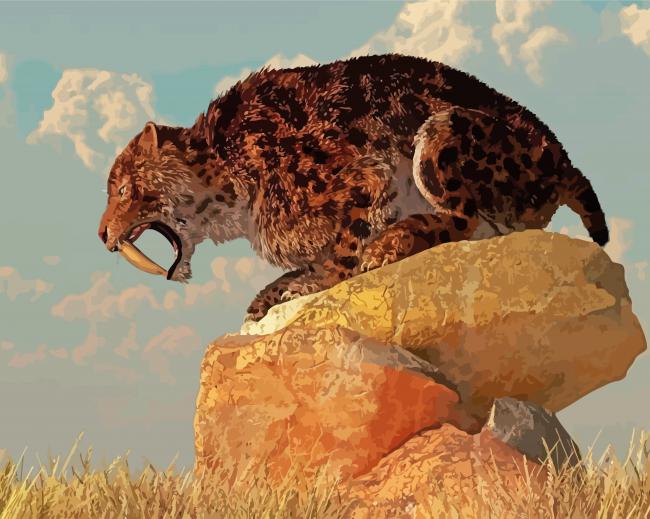 Strong Smilodon Diamond Painting