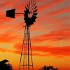 Sunset At Western Windmill Diamond Painting