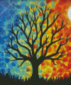 Tree Night And Day Diamond Painting