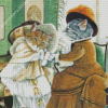 Victorian Vintage Cats Diamond Painting