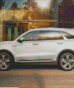 White Kia Sorento Car Diamond Painting