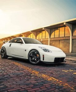 White Nissan 350z Car Diamond Painting