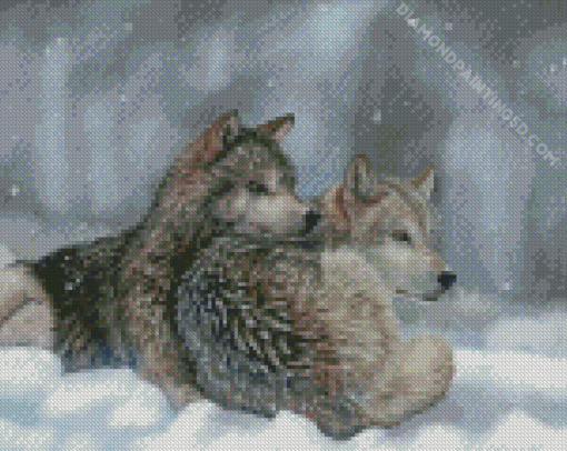 Winter Wolves Diamond Painting