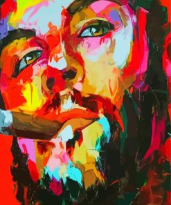 Abstract Male Face Smoking Diamond Painting