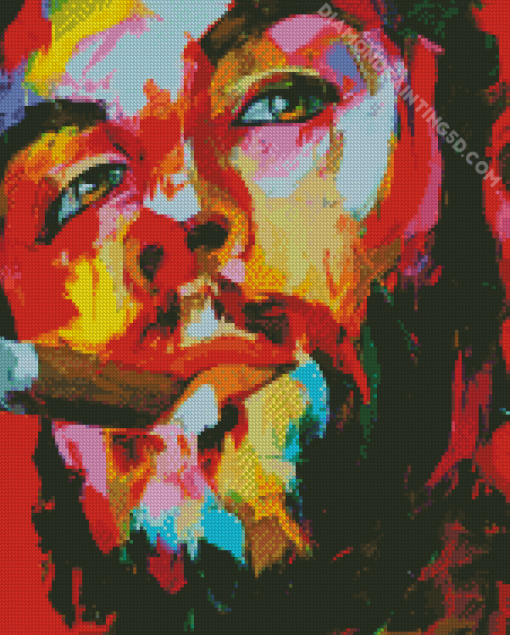 Abstract Male Face Smoking Diamond Painting