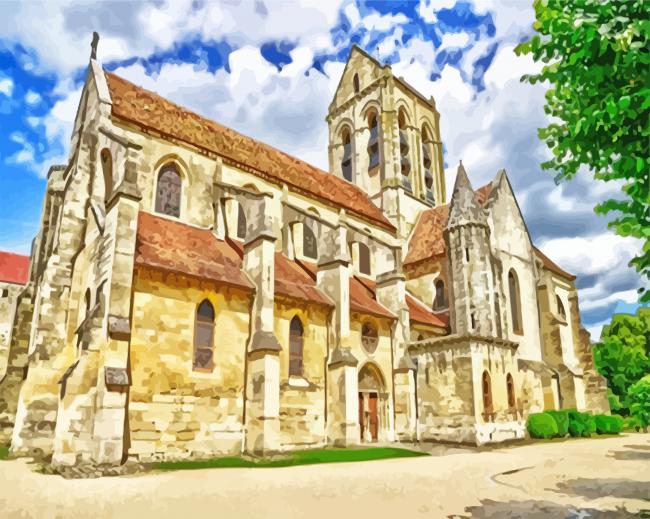 Auvers Sur Oise Church Diamond Painting