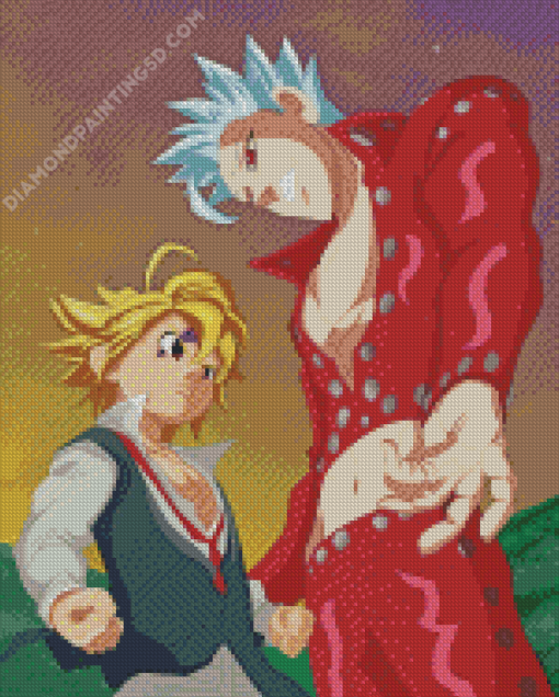 Ban And Meliodas Characters Diamond Painting