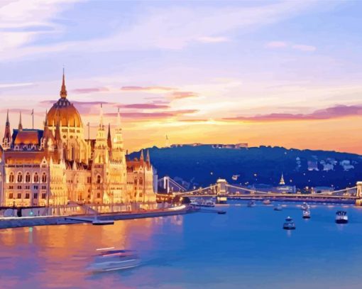 Beautiful Budapest Evening Diamond Painting