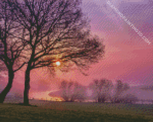 Beautiful Misty Sunrise Diamond Painting