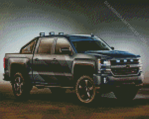 Black Chevy Pickup Diamond Painting