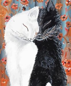 Black And White Cats Love Diamond Painting