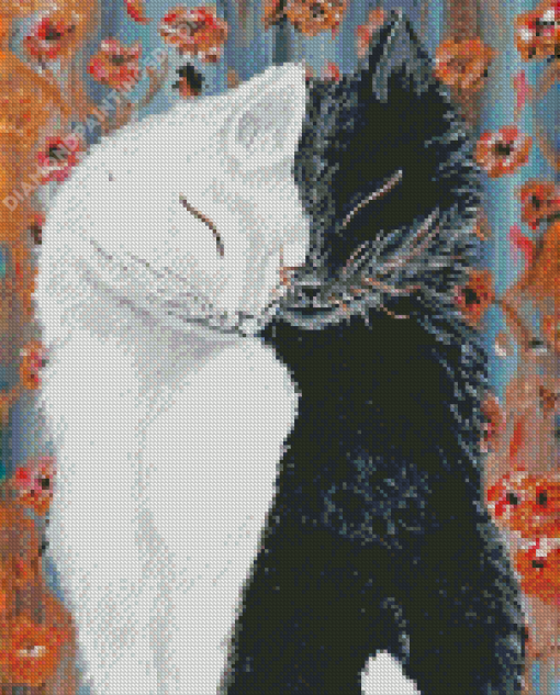 Black And White Cats Love Diamond Painting