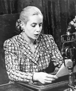 Black And White Eva Peron Diamond Painting