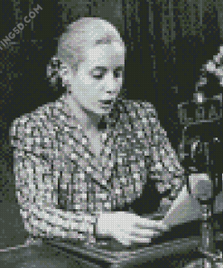 Black And White Eva Peron Diamond Painting