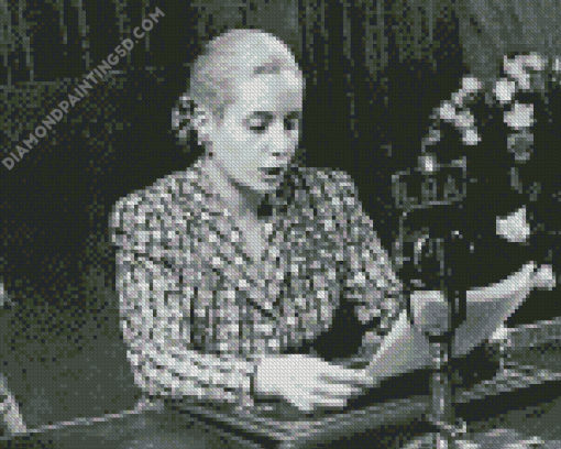 Black And White Eva Peron Diamond Painting