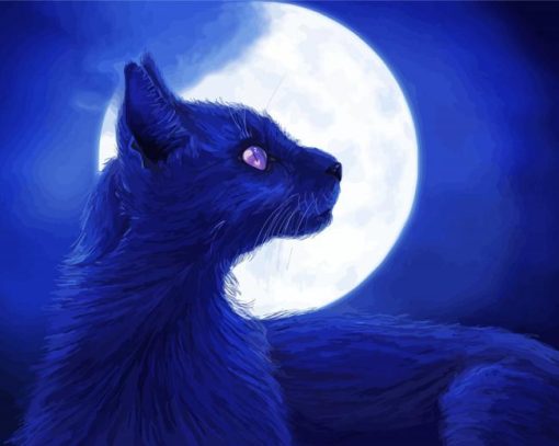 Black Cat And Moon Diamond Painting